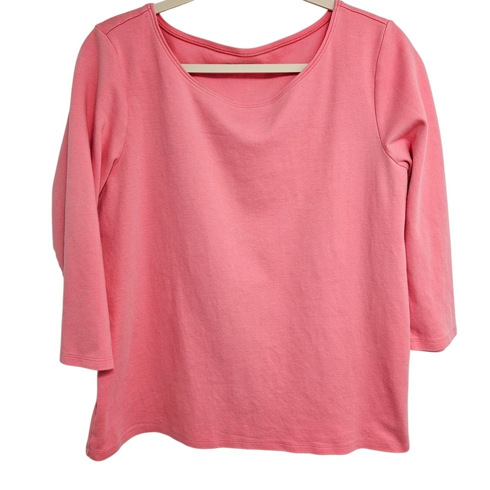 Eileen Fisher 100% Cotton Top Minimalist Capsule‎ Relaxed Boho Feminine Pink XL